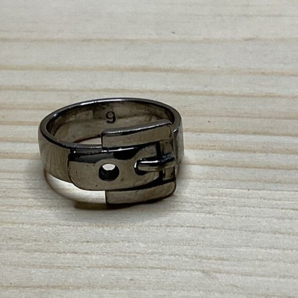 Michael Kors Silver Tone Buckle Ring